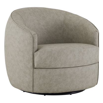 Luke Modern Swivel Accent Chair in light grey, perfect for cozy modern living spaces - CHITA Living