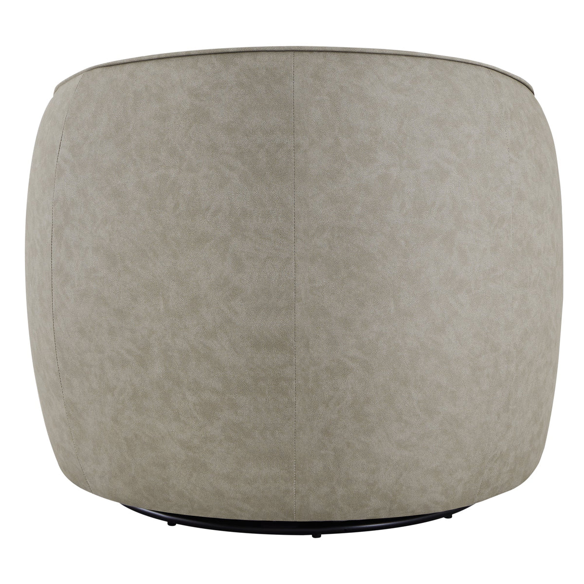 Back view of Luke Modern Swivel Accent Chair in light grey, ideal for cozy modern interiors - CHITA Living