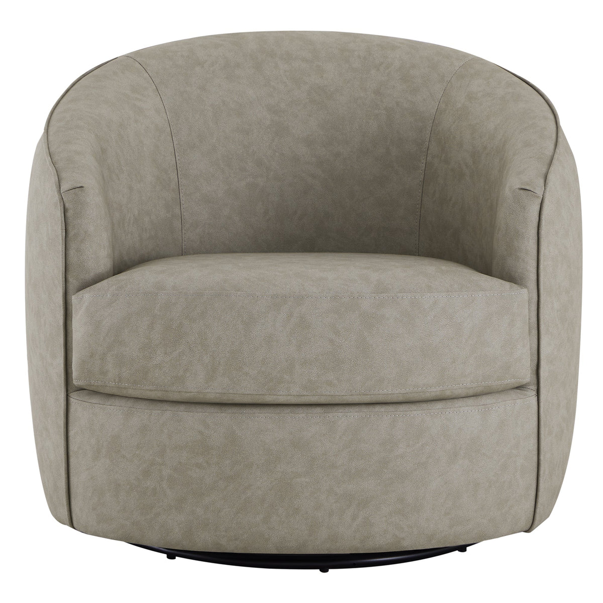 Light grey Luke Modern Swivel Accent Chair, perfect for cozy modern living spaces - CHITA Living