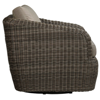 Fauteuil d'appoint pivotant d'extérieur en osier Liana