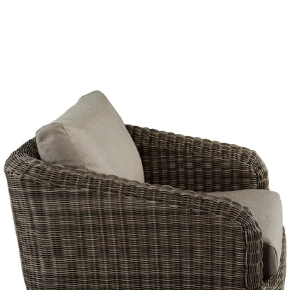Fauteuil d'appoint pivotant d'extérieur en osier Liana