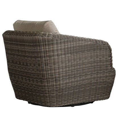 Fauteuil d'appoint pivotant d'extérieur en osier Liana