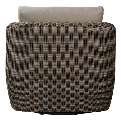 Fauteuil d'appoint pivotant d'extérieur en osier Liana