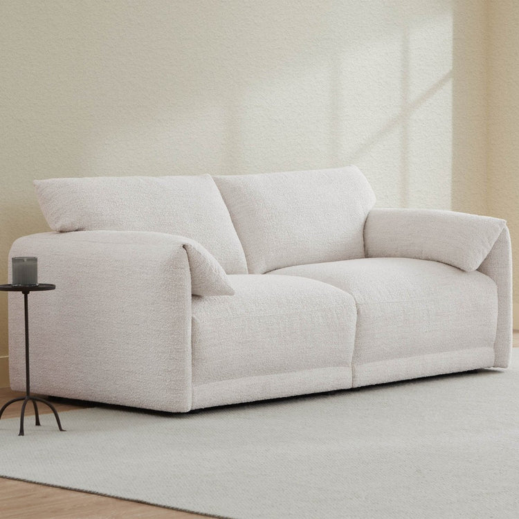 Josie Performance Boucle 2-Piece Modular Sofa in light beige fabric - CHITA Living
