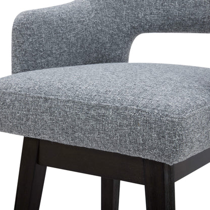 CHITA LIVING-Ava Swivel Counter Stool ( Set of 2 )-Counter Stools-Fabric-Gray (Multi-Colored)-