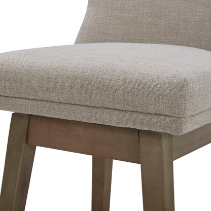 CHITA LIVING-Avery Swivel Counter Stool ( Set of 2)-Counter Stools-Performance Fabric-Tan-