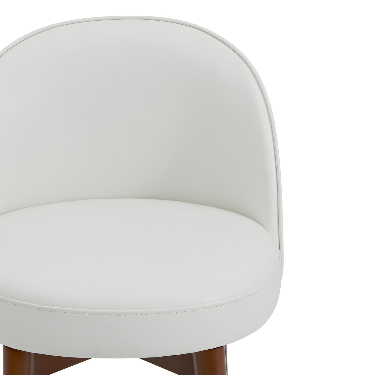 CHITA LIVING-Rosa Swivel Counter Stool (Set of 2)-Counter Stools-Faux Leather-White-