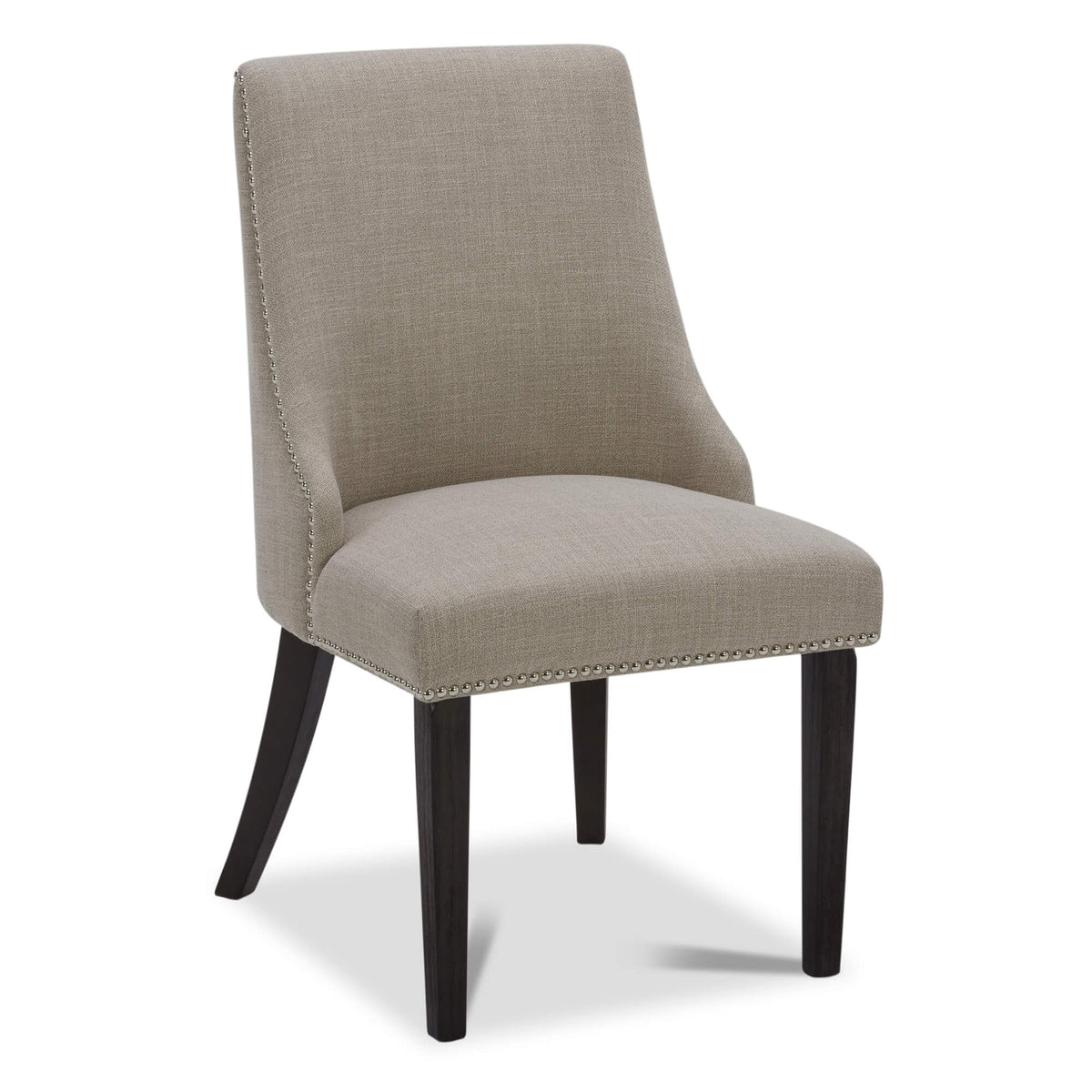 CHITA LIVING-Asher Upholstered Dining Chair with Nailhead Trim (Set of 2)-Dining Chairs-Fabric-Tan (Performance Fabric)-