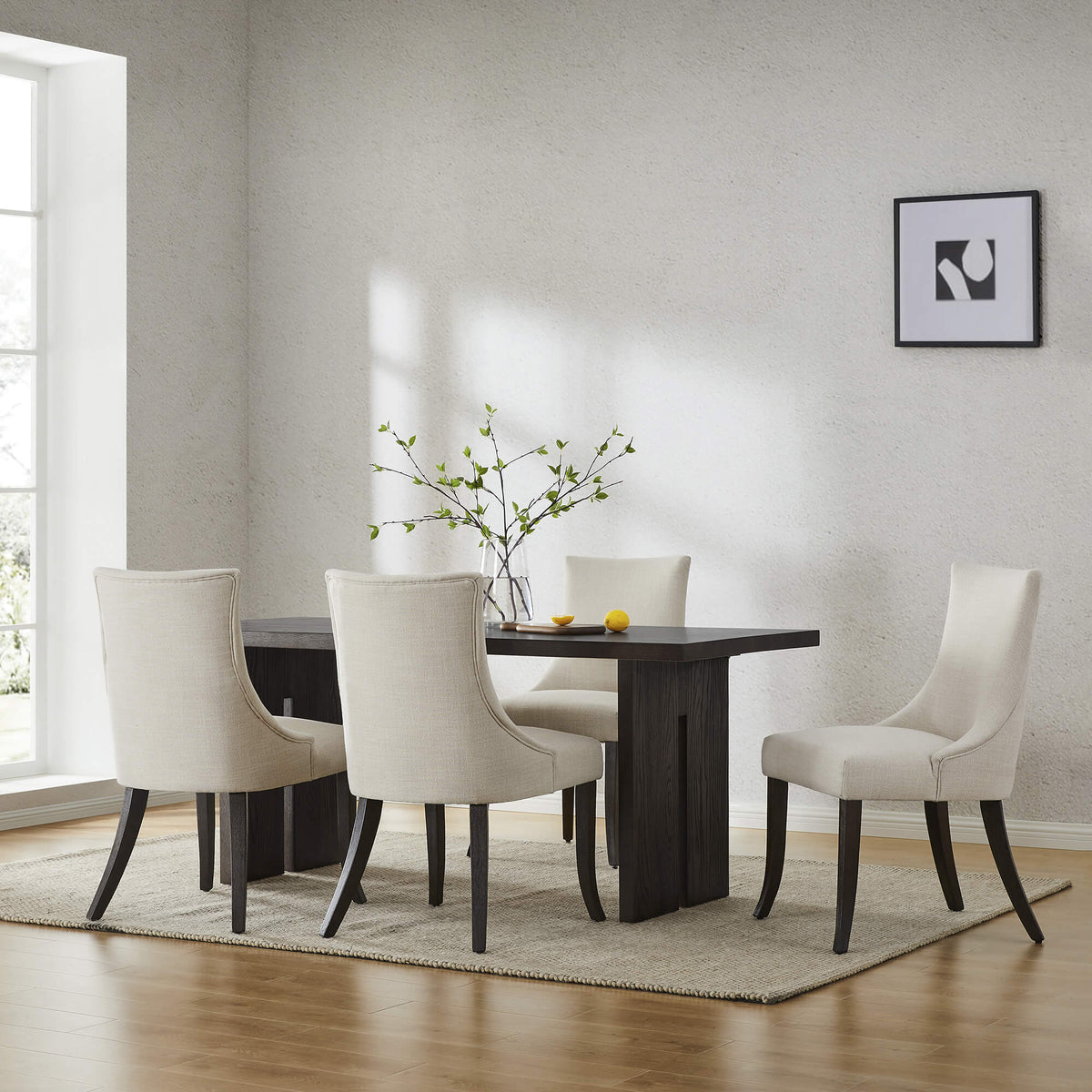 CHITA LIVING-Mia Romantic Dining Chair (Set of 2)-Dining Chairs-Performance Fabric-Linen-