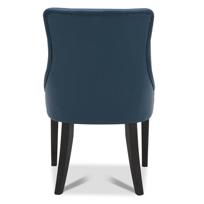 CHITA LIVING-Morgan Prime Tufted Dining Chair (Set of 2)-Dining Chairs-Faux Leather-Blue-