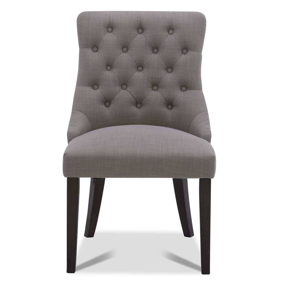 CHITA LIVING-Morgan Prime Tufted Dining Chair (Set of 2)-Dining Chairs-Performance Fabric-Flint Gray-
