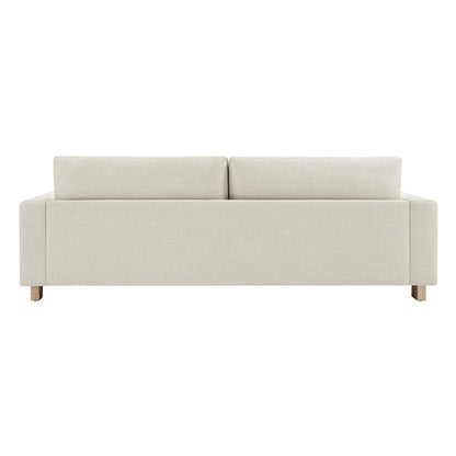 CHITA LIVING-Keaton Performance Fabric 3-Seater Sofa with Wood Base (99'')-Sofas-Performance Fabric with Wood Base-Linen-